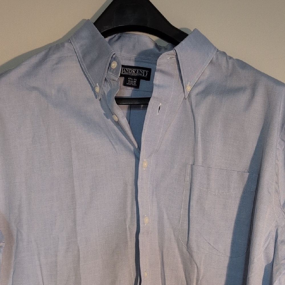 Lands' End Men's Blue Shirt